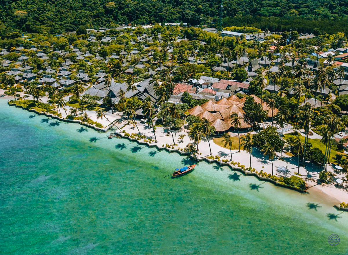 Stunning tropical resort on Koh Phi Phi, featuring pristine white sand beaches and clear turquoise waters.